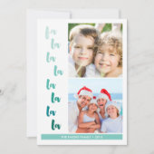 Fa la la la Ombre Kerstvakantie Feestdagenkaart (Voorkant)