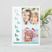 Fa la la la Ombre Kerstvakantie Feestdagenkaart (Staand voorkant)