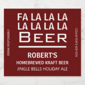 "Fa La La La" Persoonlijke bier Etiket (Enkel label)