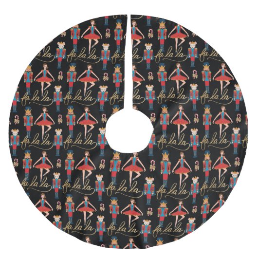 Fa La La La Pink Nutkraker kerstballetscène Kerstboom Rok (Voorkant)