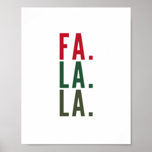 Fa la la la, vakantie juichen poster