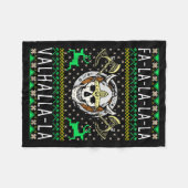 Fa-la-la-la Valhalla-la Viking God Lelijk Kerstfee Fleece Deken (Voorkant (Horizontaal))