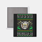 Fa-la-la-la Valhalla-la Viking God Lelijk Kerstfee Magneet (Voorkant / Achterkant)