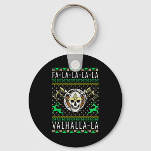 Fa-la-la-la Valhalla-la Viking God Lelijk Kerstfee Sleutelhanger