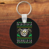 Fa-la-la-la Valhalla-la Viking God Lelijk Kerstfee Sleutelhanger (Voorkant)