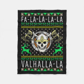 Fa-la-la-la Valhalla-la Viking God Ugly Christmas  Fleece Deken (Voorkant)