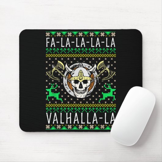 Fa-la-la-la Valhalla-la Viking God Ugly Christmas  Muismat (Met muis)
