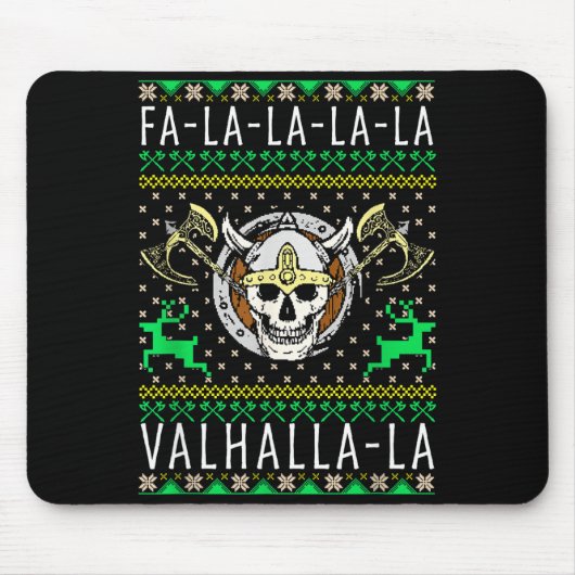 Fa-la-la-la Valhalla-la Viking God Ugly Christmas  Muismat (Voorkant)
