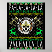 Fa-la-la-la Valhalla-la Viking God Ugly Christmas  Poster (Voorkant)