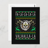 Fa-La-La-La Valhalla-La Viking Kerstmis Briefkaart (Voorkant / Achterkant)