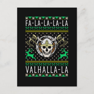Fa-La-La-La Valhalla-La Viking Kerstmis Briefkaart
