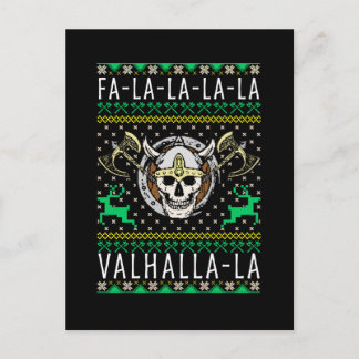 Fa-La-La-La Valhalla-La Viking Kerstmis Briefkaart
