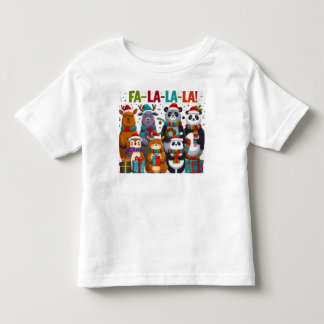 Fa-la-la-la vrienden! – Schattige kerstdieren Kinder Shirts