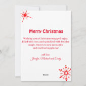 Fa la la la, vrolijke kerstboog foto boerderij feestdagenkaart (Achterkant)