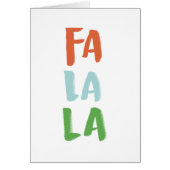 Fa La La La White Wenskaart (Voorkant)