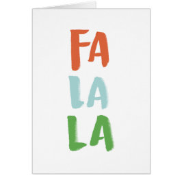 Fa La La La White Wenskaart