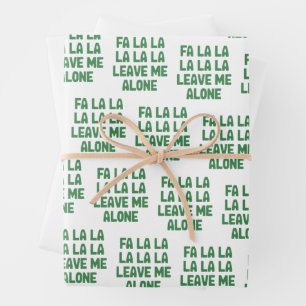 Fa La La Laat Me Met Rust Kerst Grappig Sarcasme  Inpakpapier Vel