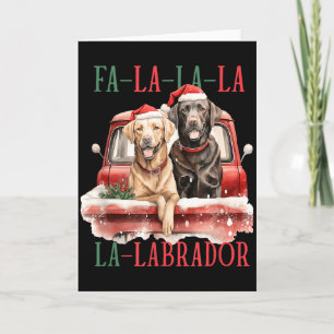 Fa La La Labrador Grappige Kerst  Kaart