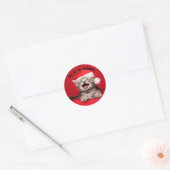 Fa-la-la-lalahhh! Ronde Sticker (Envelop)