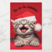 Fa-la-la-lalahhh! Voedselcontainer Etiket (Enkel label)