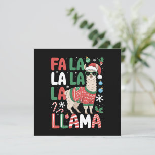 Fa La La Lama Grappige Lama Kerstmis Dierenliefheb Feestdagenkaart