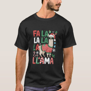 Fa La La Lama Grappige Lama Kerstmis Dierenliefheb T-shirt