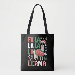 Fa La La Lama Grappige Lama Kerstmis Dierenliefheb Tote Bag
