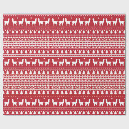 Fa-La-La Lama Kerstcadeaupapier Cadeaupapier