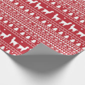 Fa-La-La Lama Kerstcadeaupapier Cadeaupapier (Hoek)