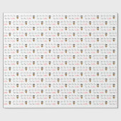 Fa la la Latte Kerstkoffie Illustratie Cadeaupapier (Vlak)