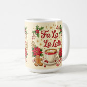 Fa la la latte pepernootkoekjes koffiemok (Voorkant rechts)