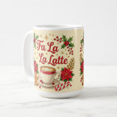 Fa la la latte pepernootkoekjes koffiemok (Voorkant links)