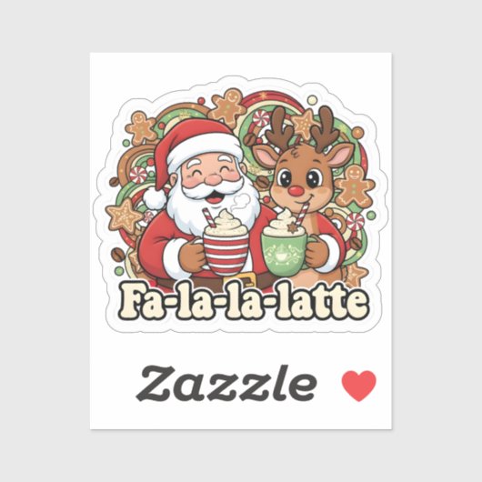 Fa-la-la-Latte Sticker (Vel)