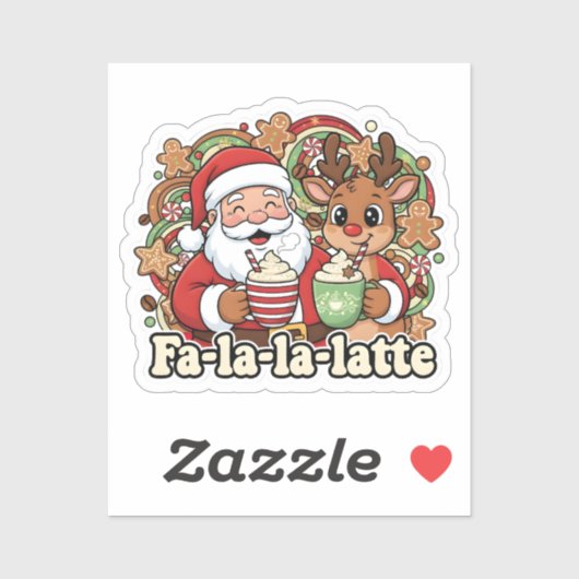 Fa-la-la-Latte Sticker (Vel)