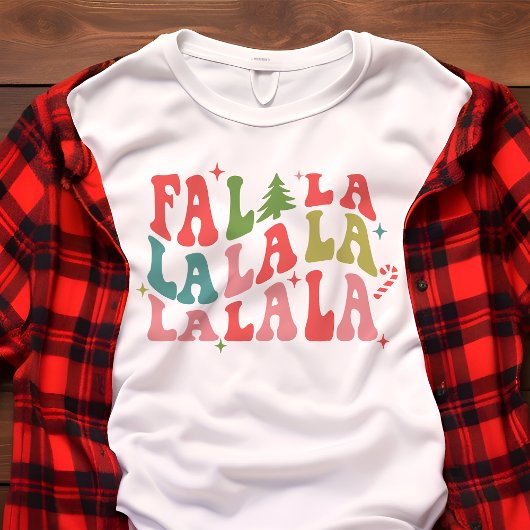 Fa la la leuke feestelijke kerst Tri-Blend shirt