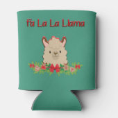 Fa La La Llama Christmas Blikjeskoeler (Achterkant)