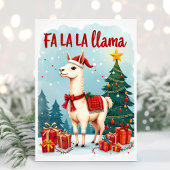 Fa La La Llama Christmas Kaart