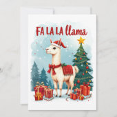 Fa La La Llama Christmas Kaart (Voorkant)