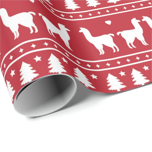 Fa-La-La Llama Christmas Wrapping Paper Cadeaupapier (Rol Hoek)