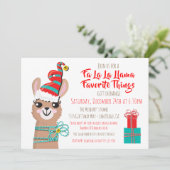 Fa la la Llama Favorite Dittes Gift Exchange Kaart (Staand voorkant)