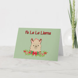 Fa La La Llama Feestdagen Kaart