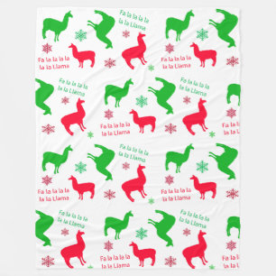 Fa la la Llama Funny Feestdagen Festive Kerstmis Fleece Deken