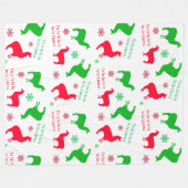 Fa la la Llama Funny Feestdagen Festive Kerstmis Fleece Deken (Voorkant (Horizontaal))