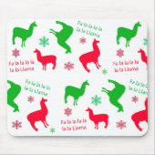 Fa la la Llama Funny Feestdagen Festive Kerstmis Muismat (Voorkant)