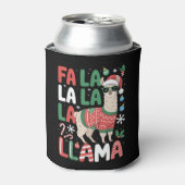Fa La La Llama Funny Llama Christmas Animal Lover Blikjeskoeler (Blikje Voorkant)