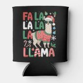 Fa La La Llama Funny Llama Christmas Animal Lover Blikjeskoeler (Voorkant)