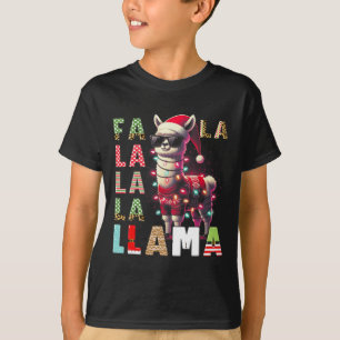 Fa La La Llama Funny Llama Christmas Dierenvriend T-shirt