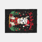 Fa La La Llama Grappig Llama Kerst Alpaca Dier Fleece Deken (Voorkant (Horizontaal))