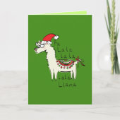 Fa la la Llama Grappige Kerstkaart Kaart (Voorkant)