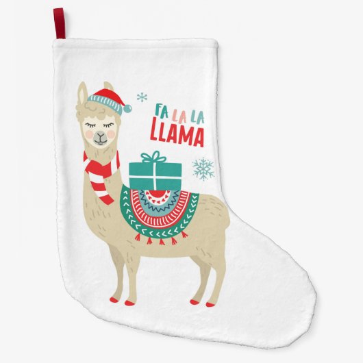 Fa La La Llama Grote Kerstsok (Voorkant)